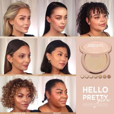 Hello Pretty Glow Powder Foundation Muffin